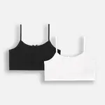 Dětská podprsenka Coccodrillo 2-pack bílá barva, BASIC UNDERWEAR