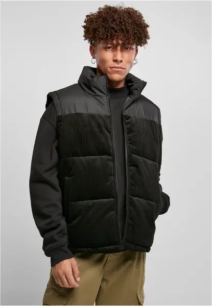 Cord vest black