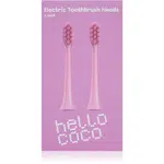 Hello Coco Electric Toothbrush Heads Pink náhradní hlavice pro zubní kartáček 2 ks