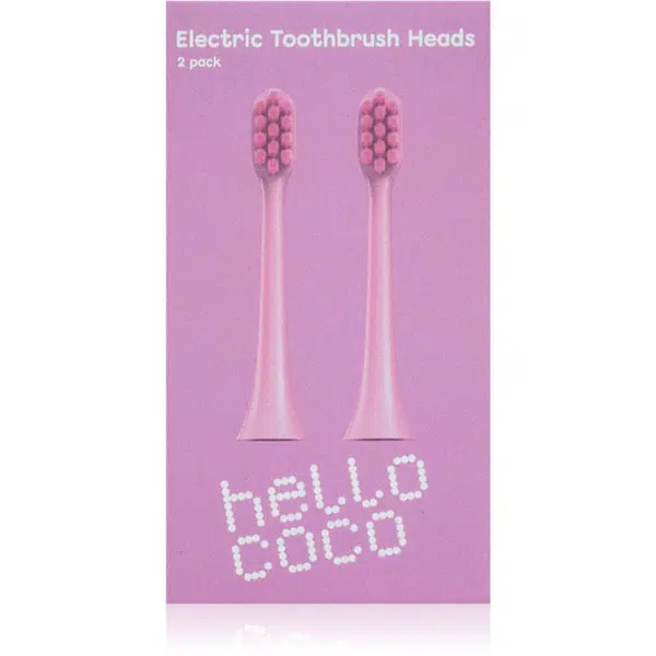 Hello Coco Electric Toothbrush Heads Pink náhradní hlavice pro zubní kartáček 2 ks
