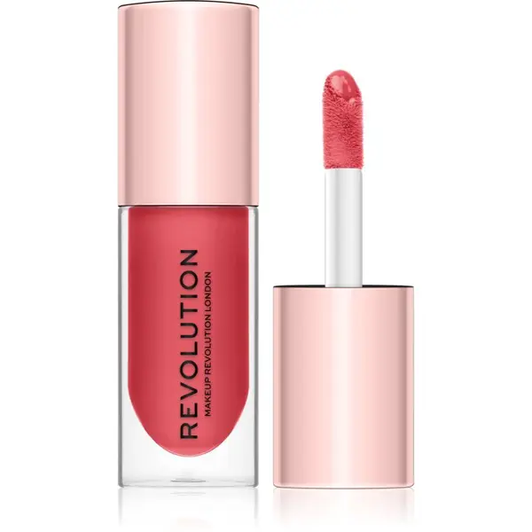 Revolution Pout Bomb lesk na rty pro větší objem s vysokým leskem odstín Peachy 4.6 ml