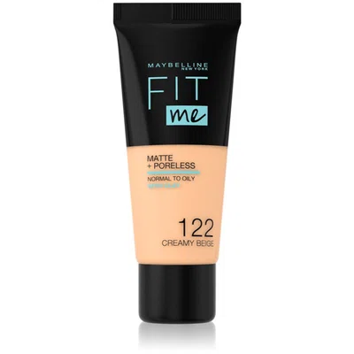 MAYBELLINE NEW YORK Fit Me! Matte+Poreless matující make-up pro normální a mastnou pleť odstín 122 Creamy Beige 30 ml