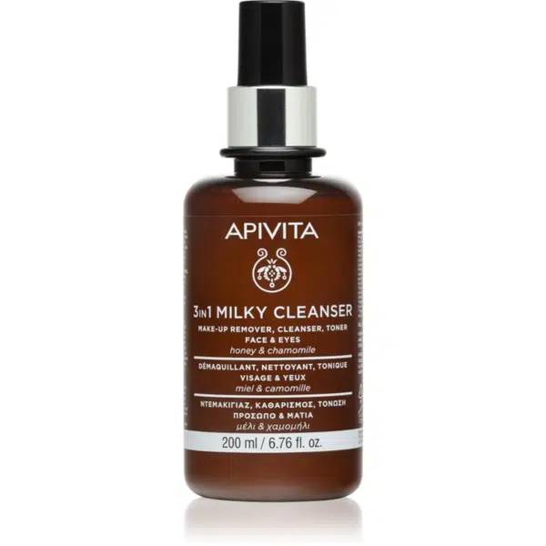 Apivita Cleansing Milk Face & Eyes čisticí mléko 3 v 1 na obličej a oči 200 ml