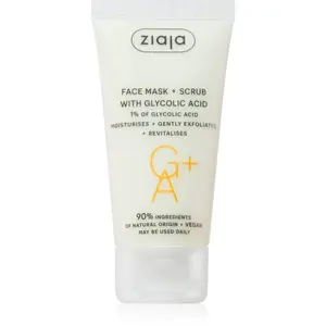 Ziaja Face Mask + Scrub with Glycolic Acid peelingová maska 55 ml