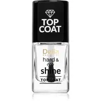 Delia Cosmetics Hard & Shine vrchní lak na nehty s dlouhotrvajícím účinkem 11 ml