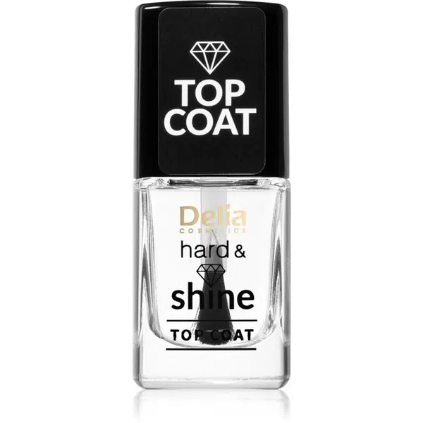 Delia Cosmetics Hard & Shine vrchní lak na nehty s dlouhotrvajícím účinkem 11 ml