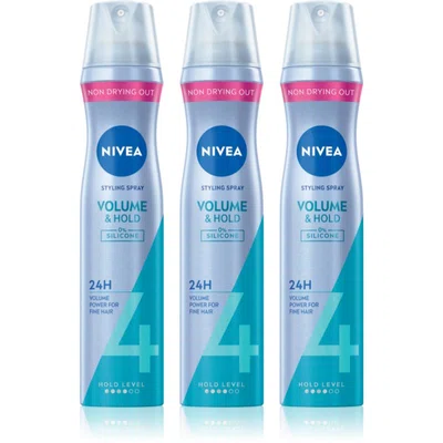 NIVEA Volume Care lak na vlasy pro zvětšení objemu 3 x 250 ml