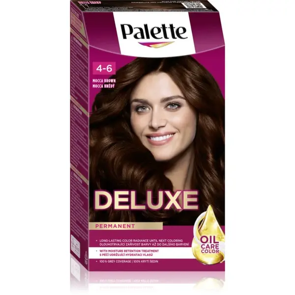 Schwarzkopf Palette Deluxe permanentní barva na vlasy odstín 4-6 Mocca hnědý 1 ks