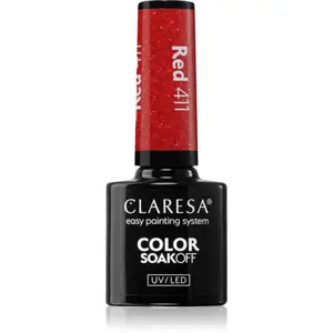 Claresa SoakOff UV/LED Color Sunny Garden gelový lak na nehty odstín Red 411 5 g