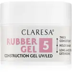 Claresa Rubber Gel Construction Gel UV/LED gelový lak pro prodloužení nehtů odstín 05 45 g