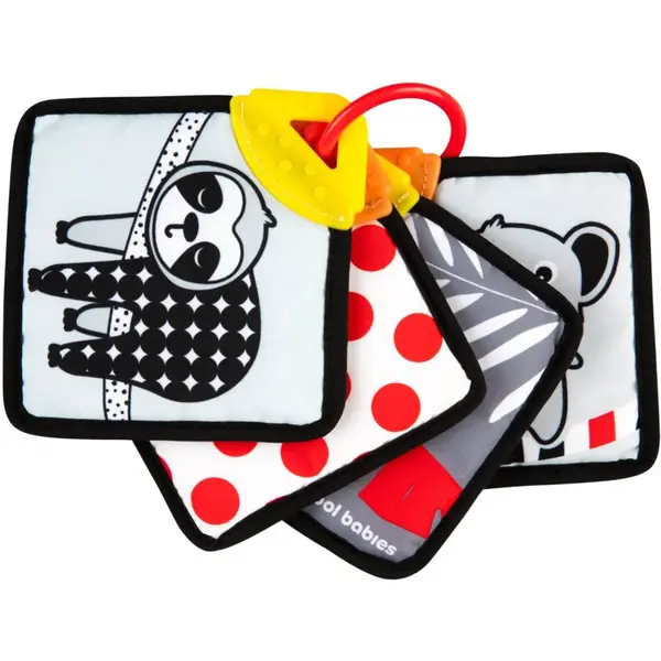 Canpol babies BabiesBoo Sensory Cards with Teether otočná knížka s kousátkem 1 ks