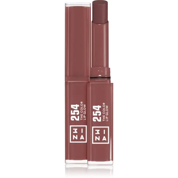 3INA The Color Lip Glow hydratační rtěnka s leskem odstín 254 - Vintage Rose 1.6 g