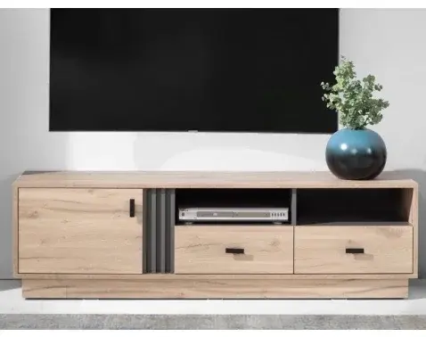 TV skříňka Ancona, 155 cm, dub estana/antracit