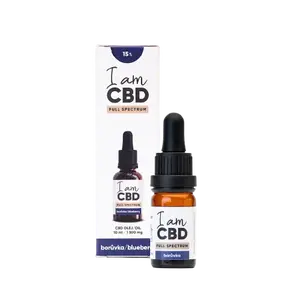 I AM CBD Full Spectrum CBD olej 15% s borůvkovou příchutí 10 ml