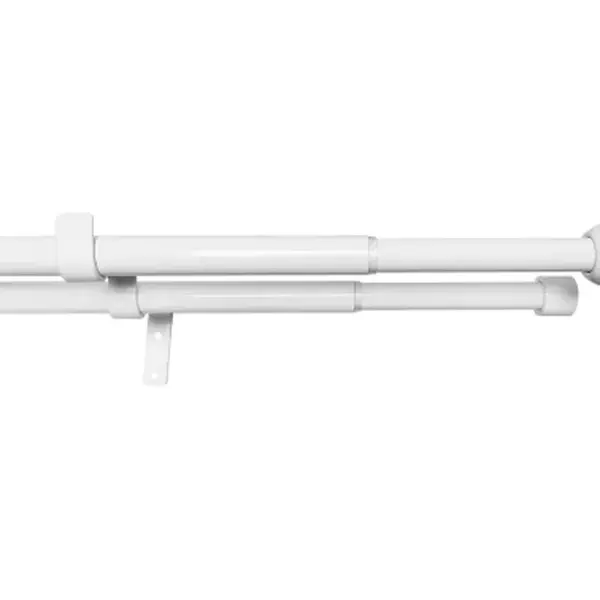 Garnýž dvouřadá Lory 200-350 cm, bílá lesklá