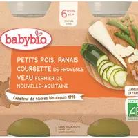 BABYBIO hrášek pastinák cuketa telecí maso 2 x 200 g