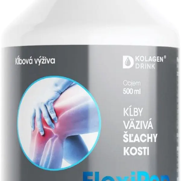 KOLAGENDRINK FlexiRep Kloubní výživa typy kolagenu I, II, III klouby, šlachy, vazy, kosti 500 ml
