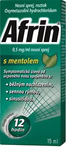 AFRIN 0.5 mg/ml nosní sprej s mentolem 15 ml