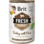 Brit Fresh Dog konzerva Turkey with Peas 400 g