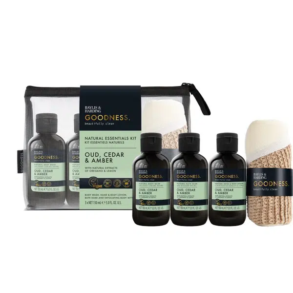 Baylis & Harding Goodness Oud, Cedar & Amber darčeková sada do kúpeľa