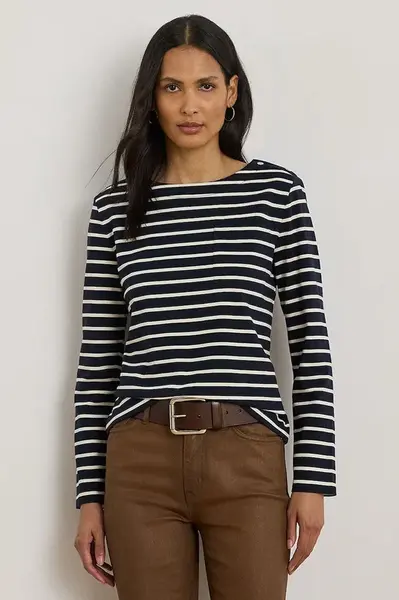 Bavlněné tričko s dlouhým rukávem Lauren Ralph Lauren