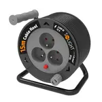 Prodlužovací kabel na bubnu - 3 zásuvky 15m SOLIGHT PB24B