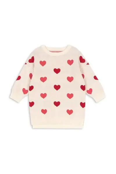 Dětské bavlněné šaty Konges Sløjd LAPIS KNIT DRESS GOTS