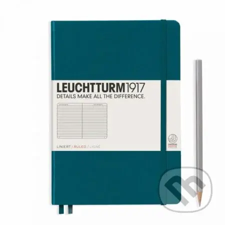 Notebooks Medium-pacific green, ruled