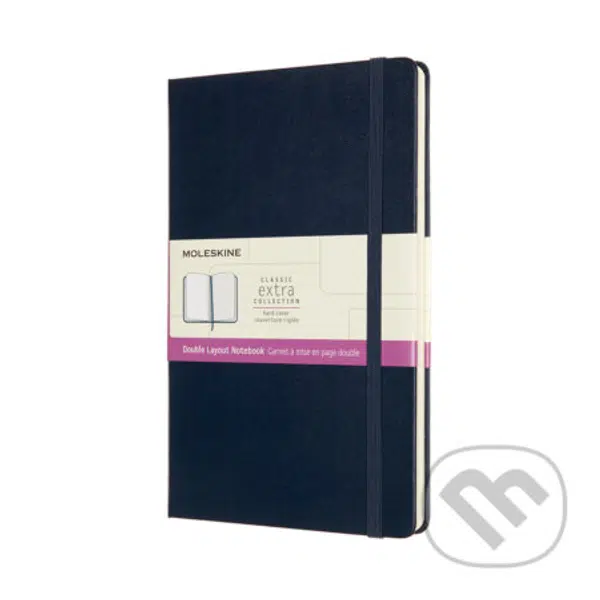 Moleskine - modrý zápisník (stredný, linajkovaný - čistý)