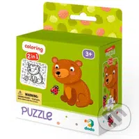 Puzzle s omalovánkou - Medvídek - puzzle z kategorie Maxi dílky