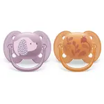 Philips Avent Ultrasoft SCF091/18 6-18 m dudlík Animal Girl 2 ks