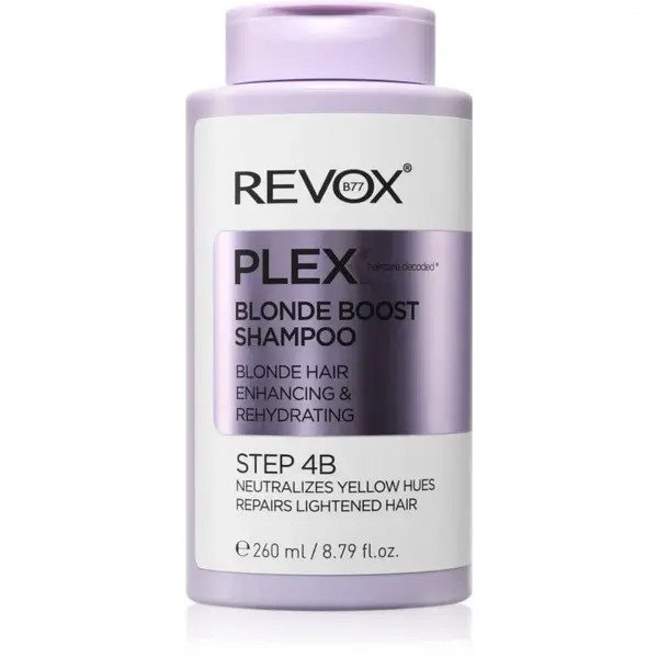 Revox B77 PLEX Blonde Boost Shampoo. Step 4B šampon neutralizující žluté tóny pro blond vlasy 260 ml