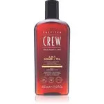 American Crew 3 in 1 Ginger + Tea 3 v 1 šampon, kondicionér a sprchový gel pro muže 450 ml