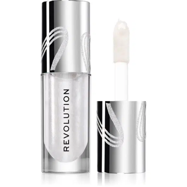 Makeup Revolution Metallic Muse Shimmer Bomb třpytivý lesk na rty odstín Frosted Muse 4.5 ml