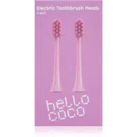 Hello Coco Electric Toothbrush Heads Pink náhradní hlavice pro zubní kartáček 2 ks