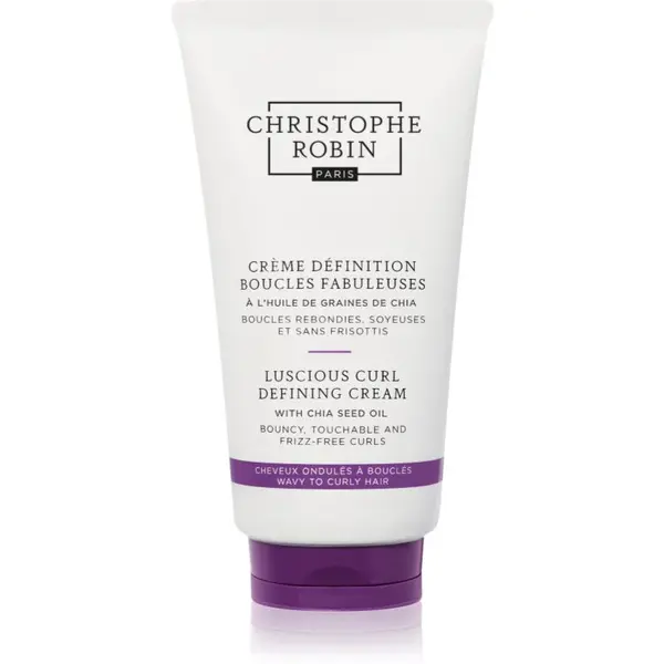 Christophe Robin Luscious Curl Defining Cream with Chia Seed Oil uhlazující krém pro vlnité a kudrnaté vlasy 150 ml