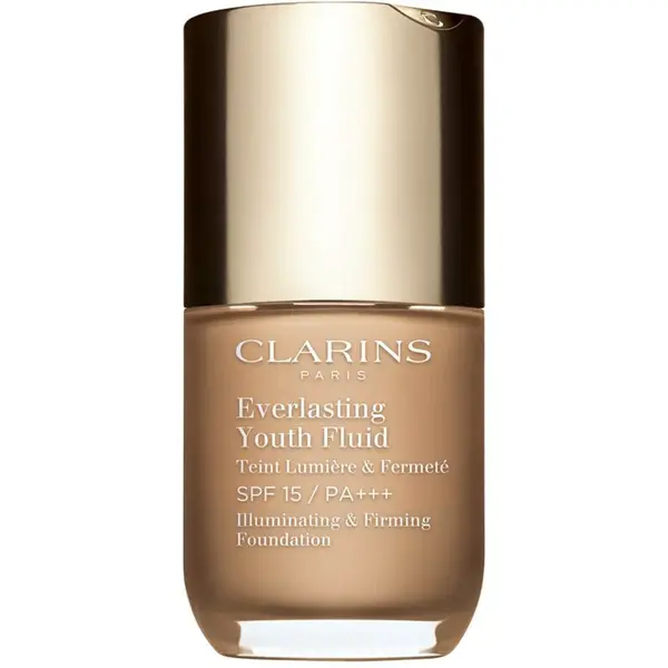 Clarins Everlasting Youth Fluid Foundation rozjasňující make-up SPF 15 odstín 111 Toffe 30 ml