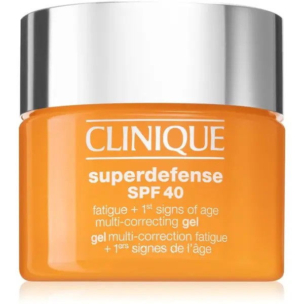 Clinique Superdefense™ SPF 40 Fatigue + 1st Signs of Age Multi Correcting Gel hydratační gel proti prvním známkám stárnutí pleti SPF 40 50 ml