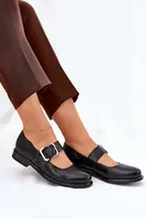 Laura Messi Kožené Dámske Poltopánky S Prackou Laura 2980 Čierne