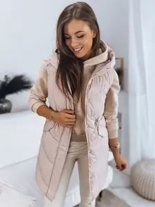 Dámska prešívaná vesta GAMIS béžová Dstreet