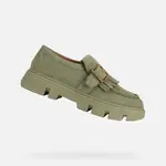 Light green women's moccasins Geox Vilde - Women's