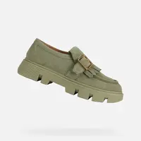 Light green women's moccasins Geox Vilde - Women's