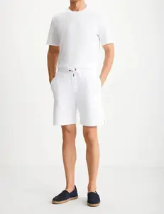 89749 Dewberry Mens Sport Style Pocket Shorts-WHITE