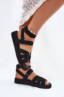 Boto Dámske Sandále S Velcro Čierne Uvissa