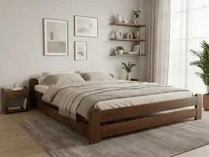 Postel Emily 180 x 200 cm, dub Rošt: Bez roštu, Matrace: Matrace Coco Maxi 20 cm