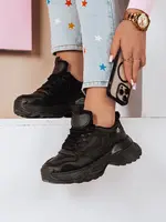 Dámské černé sneakersy na platformě CELESTIC