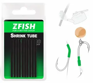 Zfish zmršťovacia hadička čierna 10 ks - 1,6 mm