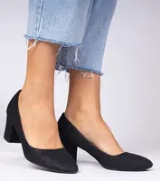 Gemre Black women's pumps with a fabric finish Surima