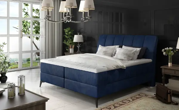 Boxspring Aderito Barva korpusu: Monolith 77, Rozměr: 140 x 200 cm
