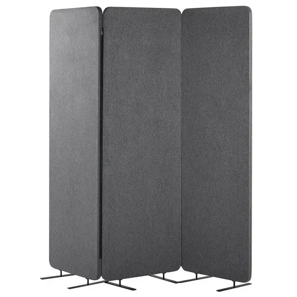 Beliani KANCELÁŘSKÝ DĚLICÍ PANEL 184/184 cm Šedý Standi